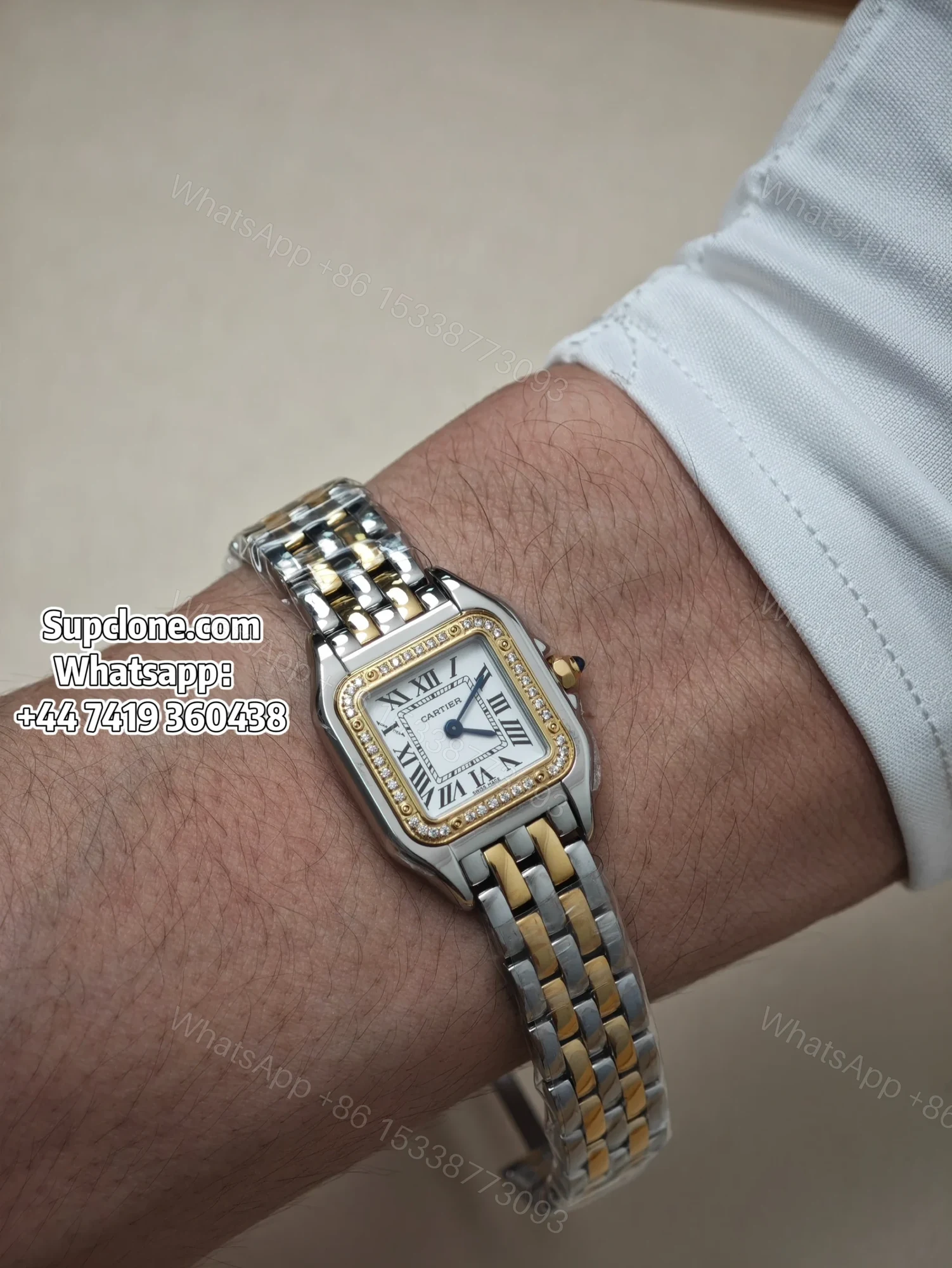 View 21 of Cartier Super Clone Watches 1:1 Panthere W3PN0007 Two Tone Diamond