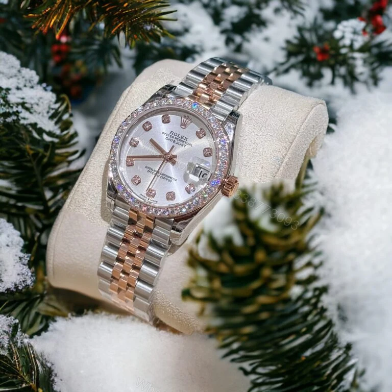 View 3 of Rolex Datejust 31mm Super Clone Watch Moissanite Diamond White Dial
