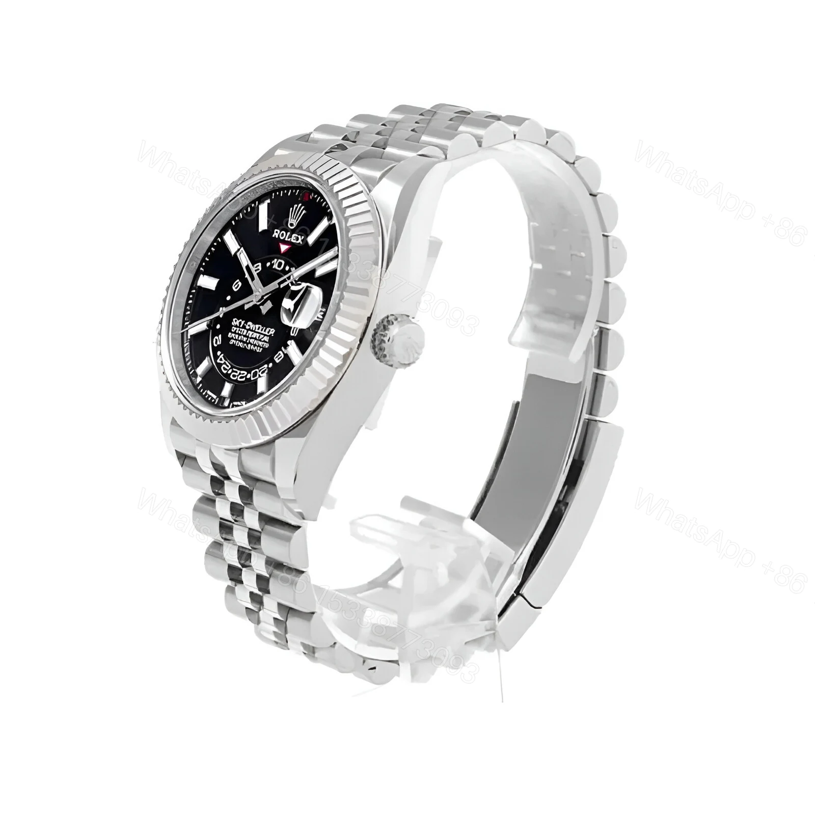 View 2 of Rolex Sky-Dweller 326934 Black Dial Jubilee Replica