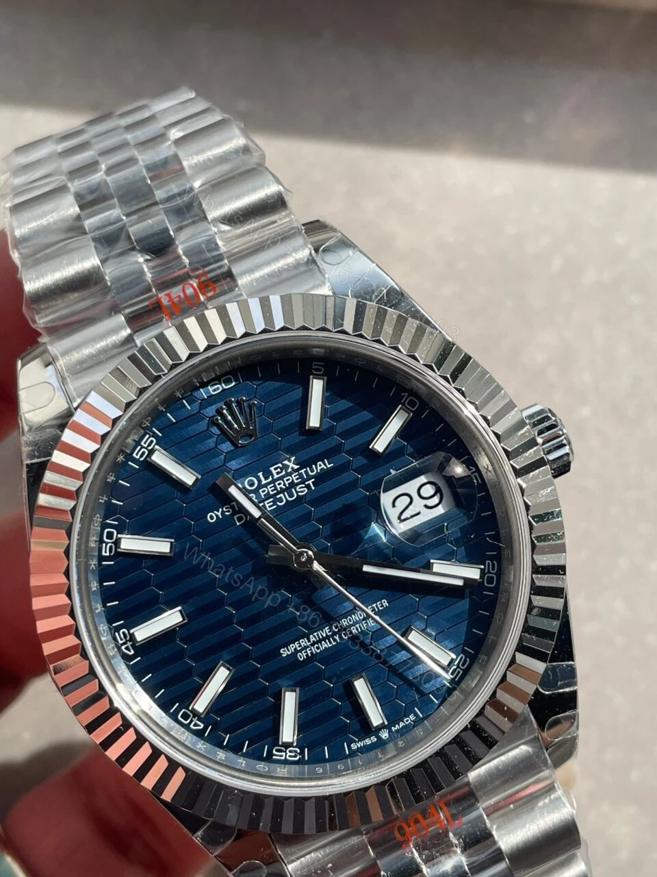 View 5 of VSF Factory 1:1 Rolex DateJust 41 SS Best Edition 904L Steel Blue Textured Dial