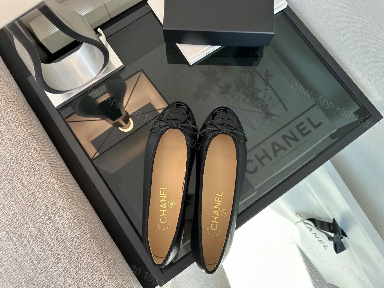 View 6 of Glossy Toe Black Ballet Flats – Luxury Casual Style
