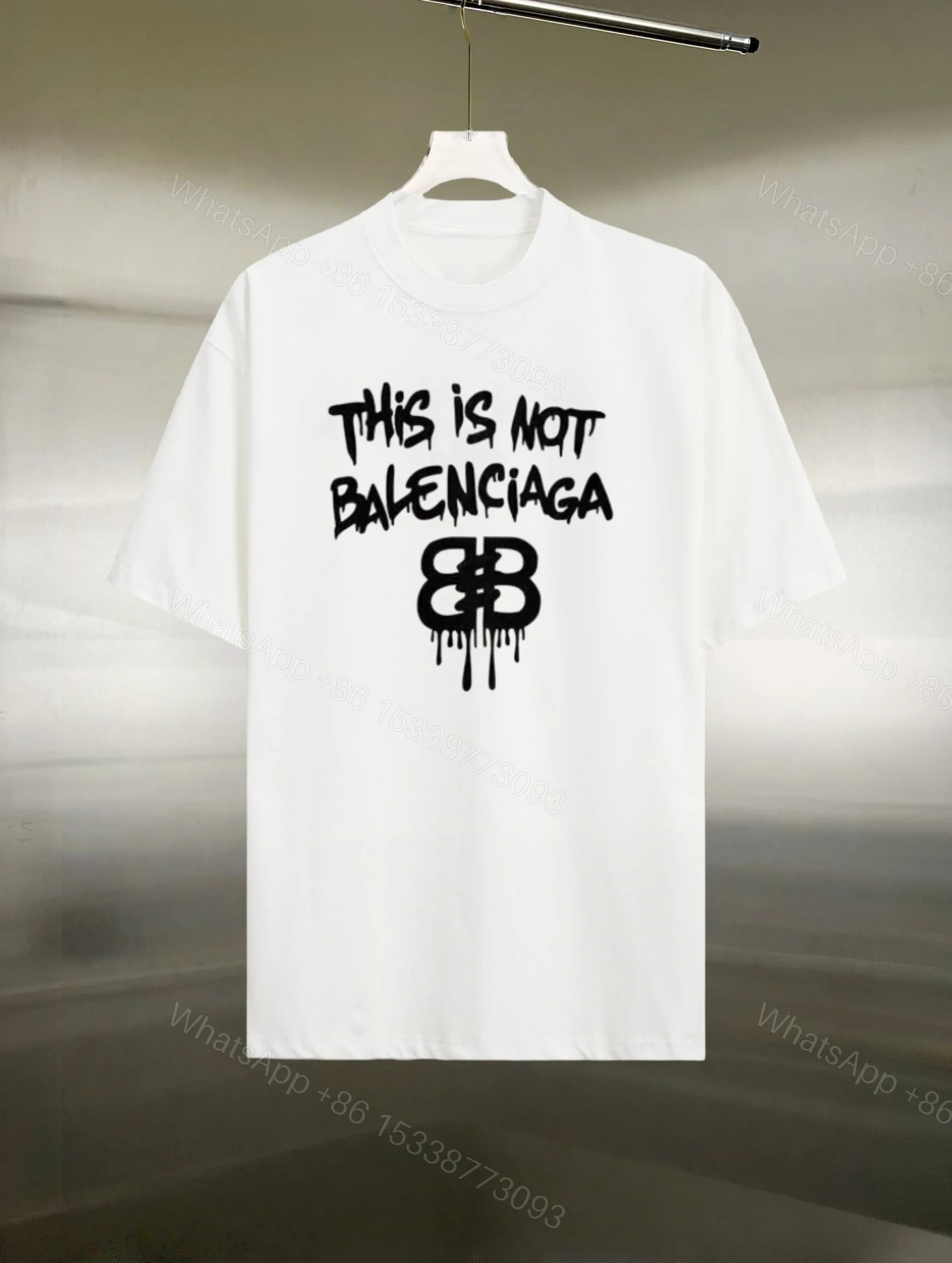 Balenciaga 一比一白色塗鴉風格T恤 This is not設計創意潮款 — view 1
