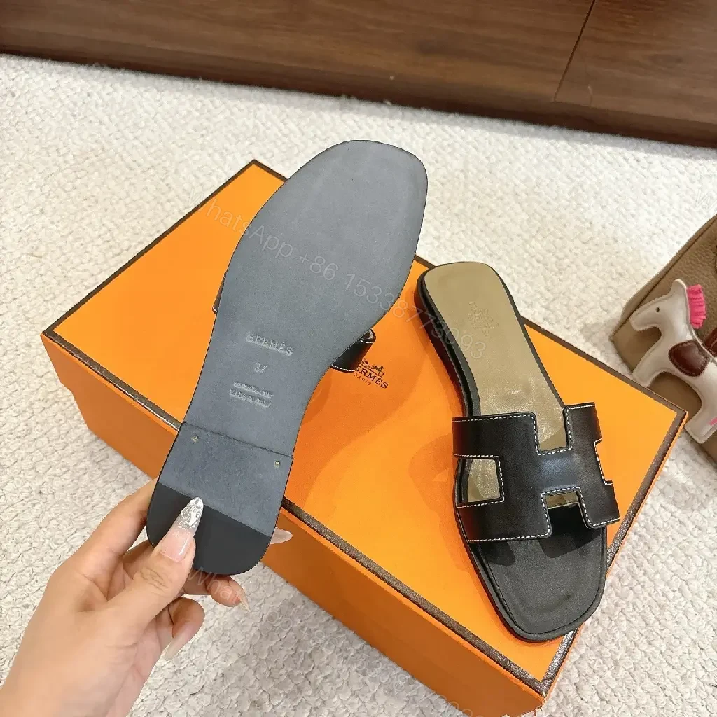 View 2 of Open-Back Leather Slide: Minimalist Luxury Comfort