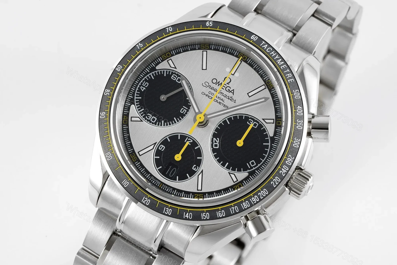 View 2 of Omega Speedmaster Series 326.32.40.50.06.001 Multifunction Chronograph Watch Silver with Black and White Dial Stainless Steel Bracelet