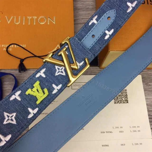 View 9 of LOUIS VUITTON BLUE DENIM ‘NEW WAVE’ BELT – B105