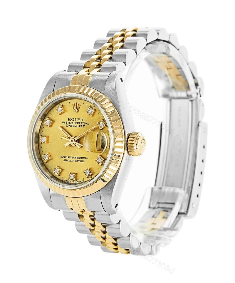 View 2 of Replica Rolex Datejust Gold Dial 69173-2 26 mm