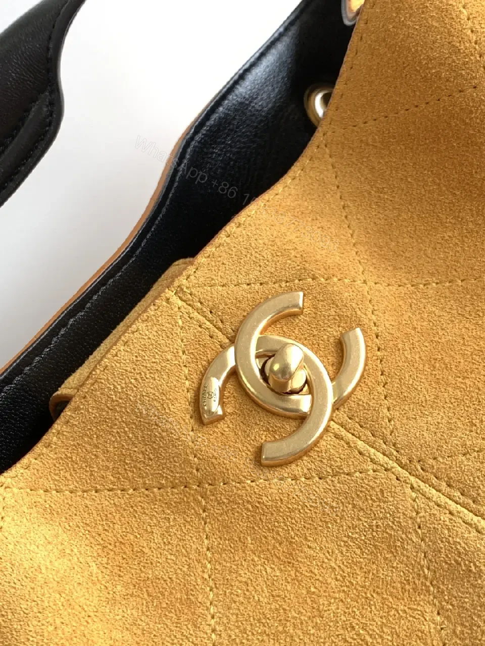 View 8 of Two-Tone Suede & Quilted Tote: Luxe Everyday Bag