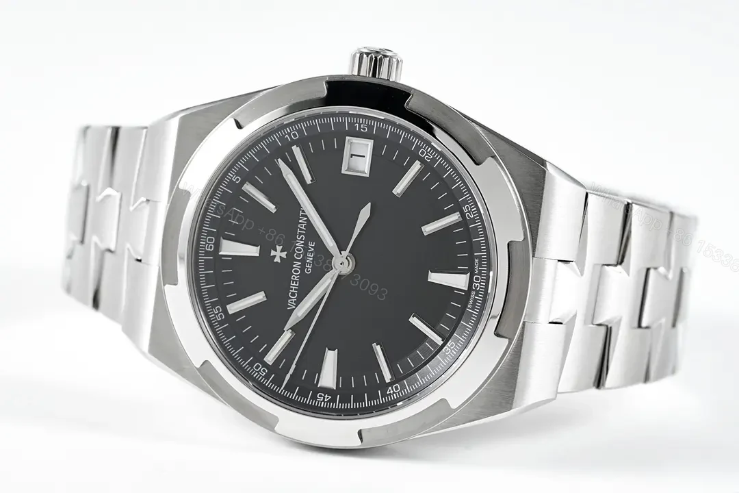 View 2 of GS Factory Vacheron Constantin Overseas Black Dial Stainless Steel Watch with Interchangeable Rubber Strap