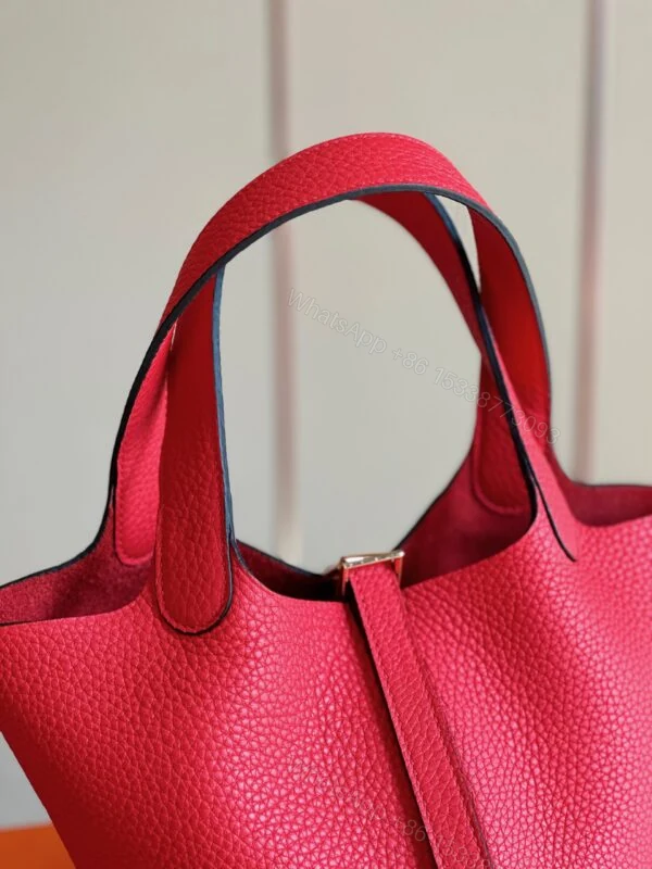 View 5 of Hermes Picotin 18 Pink Togo Leather Gold Hardware