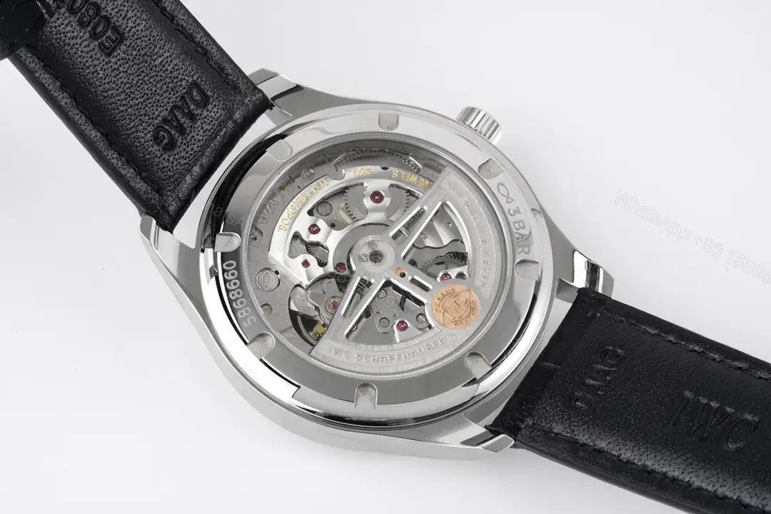 View 9 of IWC Portugieser Automatic 40 Stainless Steel Blue Dial Alligator IW3583-05