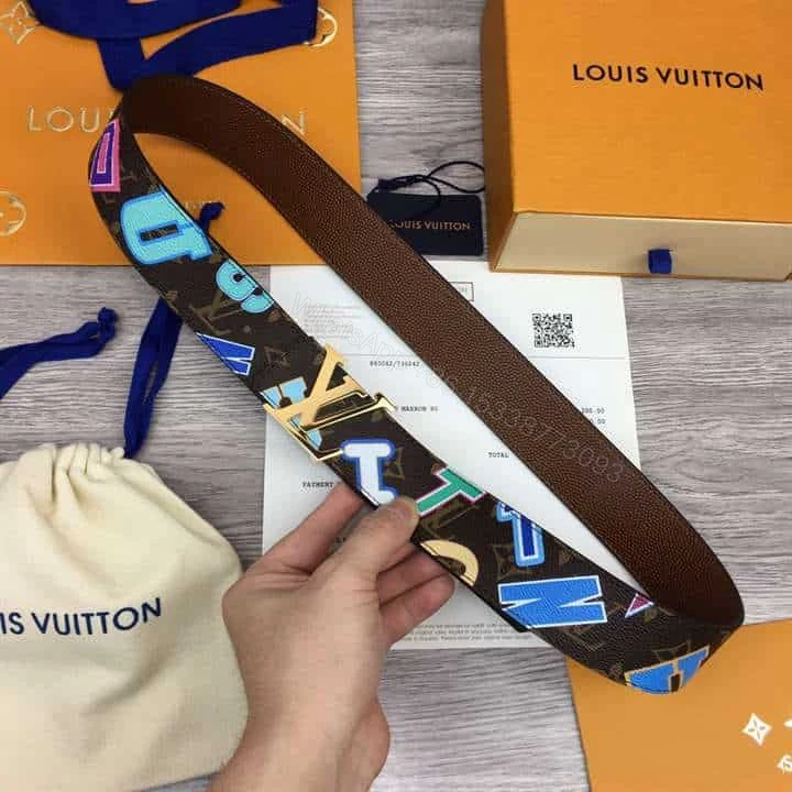 View 9 of LOUIS X NBA LV INITIALES 40MM REVERSIBLE BELT MONOGRAM CANVAS CALF LEATHER REVERSE – B75