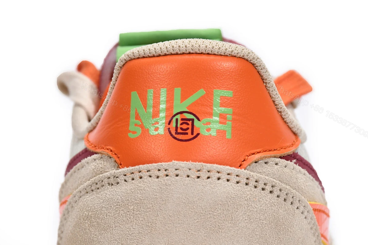 View 8 of CLOT x sacai x Nike LDWaffle Orange Blaze DH1347-100