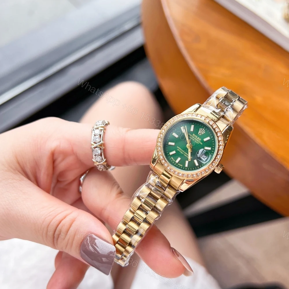 View 2 of Rolex Lady Datejust Green Dial Yellow Gold 28Mm