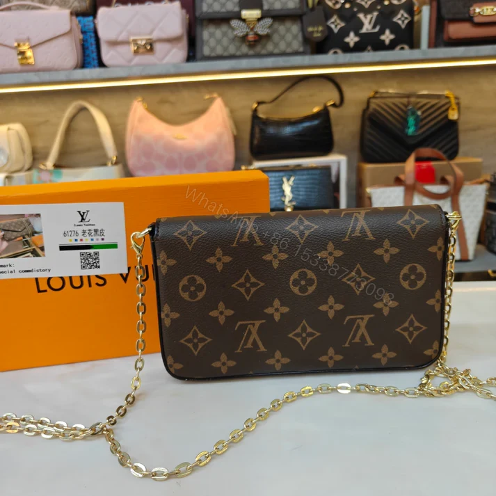 View 6 of FIRST COPY LOUIS VUITTON LV FELICIE MONOGRAM POCHETTE WITH OG BOX