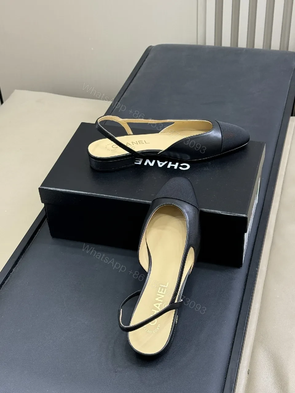View 6 of Black Leather Slingbacks: Sleek Stiletto Heel, All-Day Comfort
