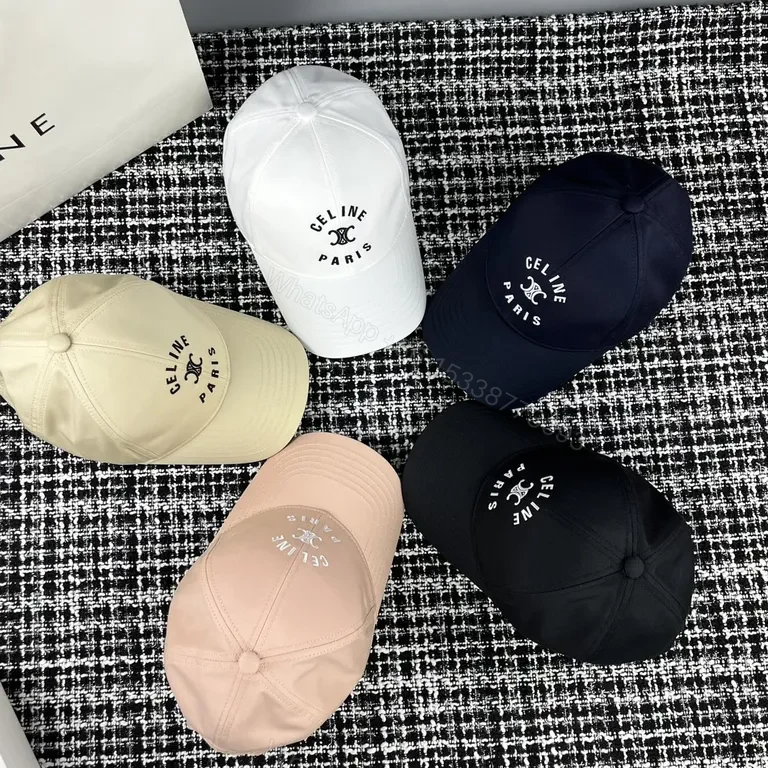 View 3 of Neutral Beige Celine Paris Cap: Signature Monogram, All-Day Comfort