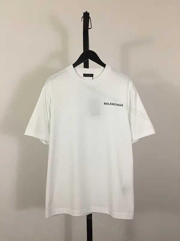 White Cotton Tee — Minimalist Luxury, Discreet Chest Logo, Regular Fit — view 1