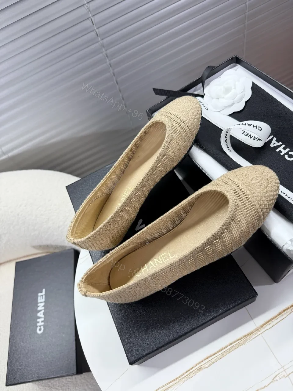 View 5 of Natural Raffia Knit Flat: Subtle Texture, Everyday Luxury shoe