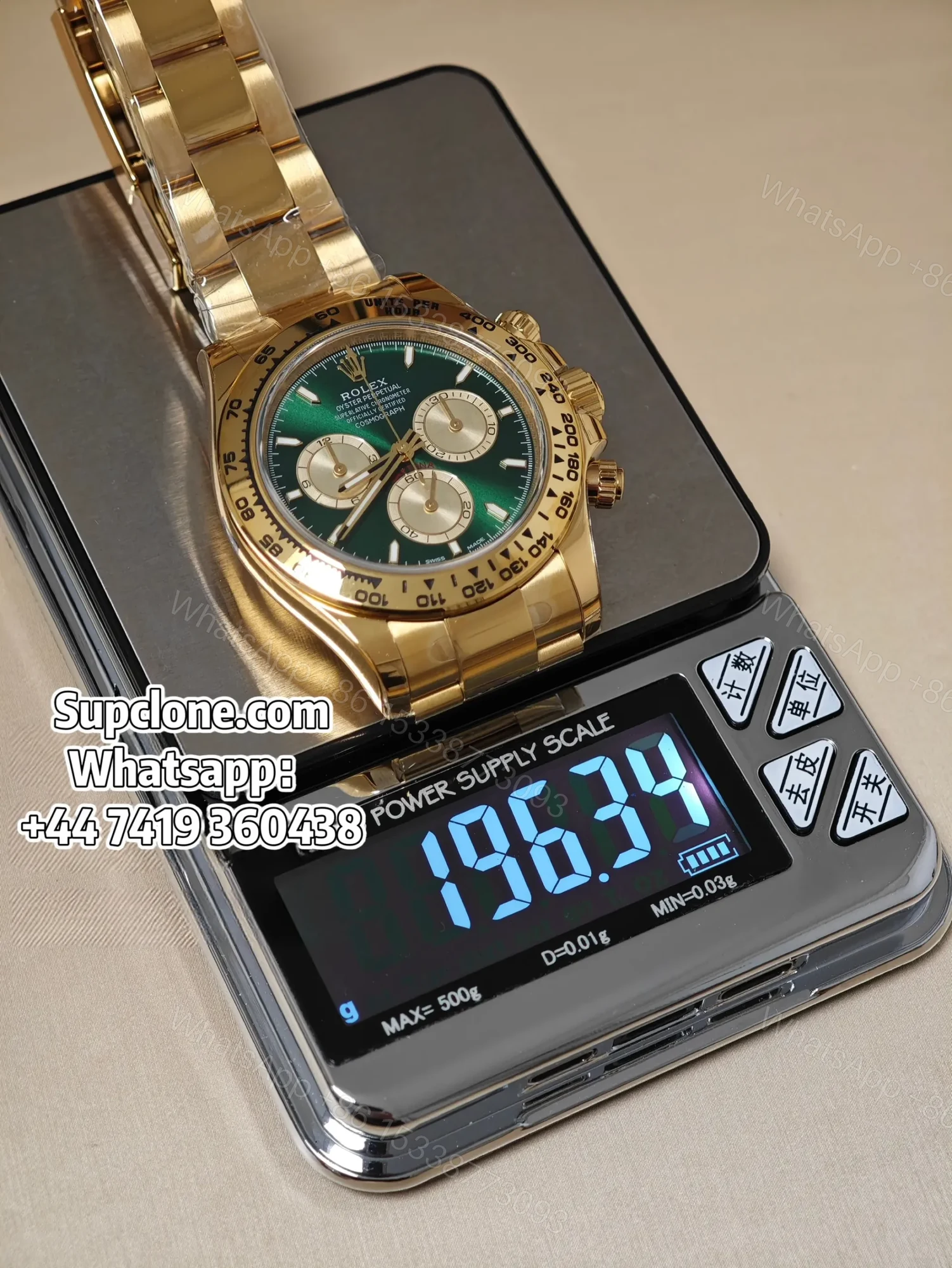 View 15 of Rolex Daytona Super Clone M126508-0008 Green Dial 4131 Movement