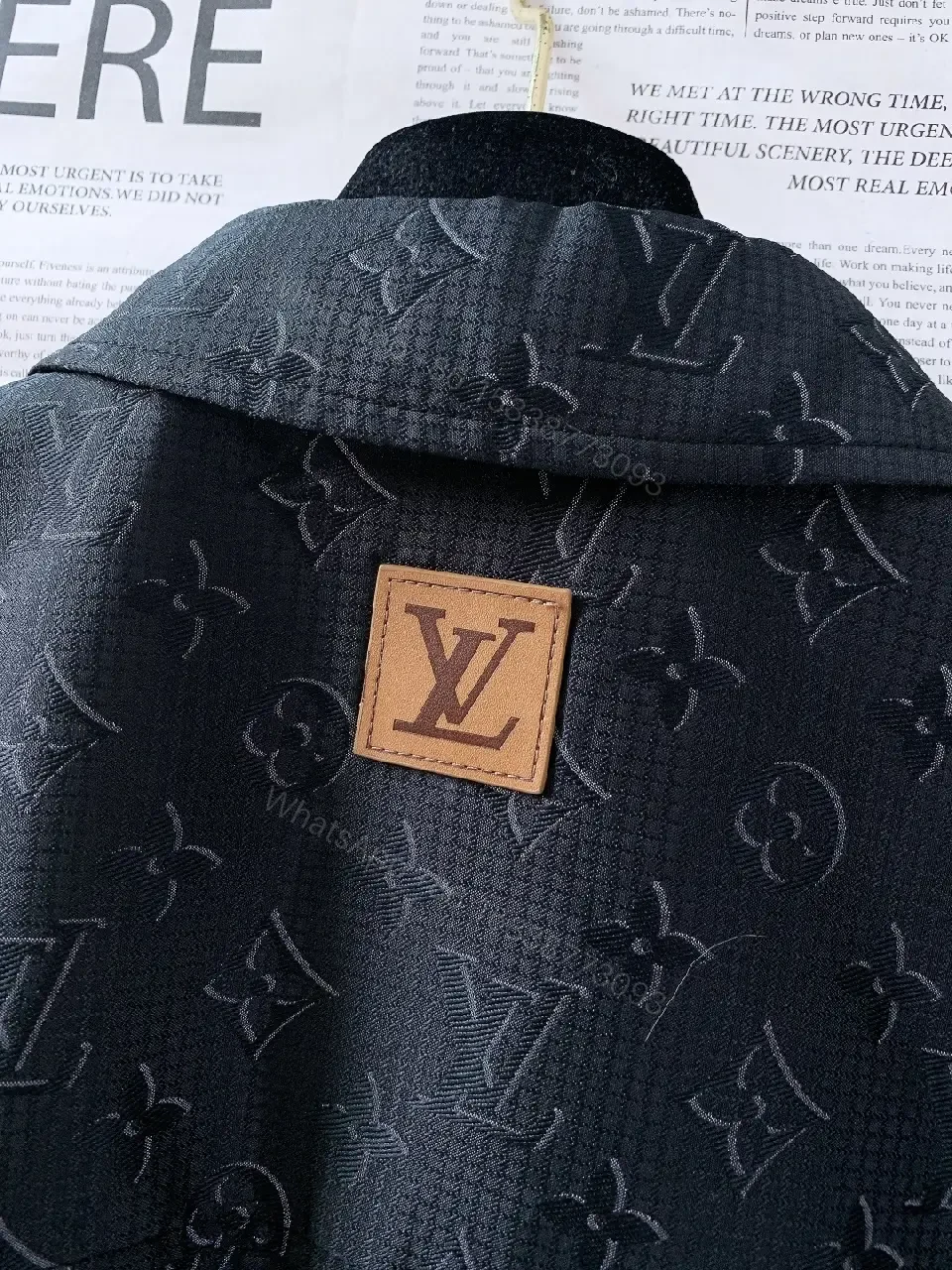 View 8 of Noir Denim Monogram Jacket: Luxury-Utility, Modern Heritage