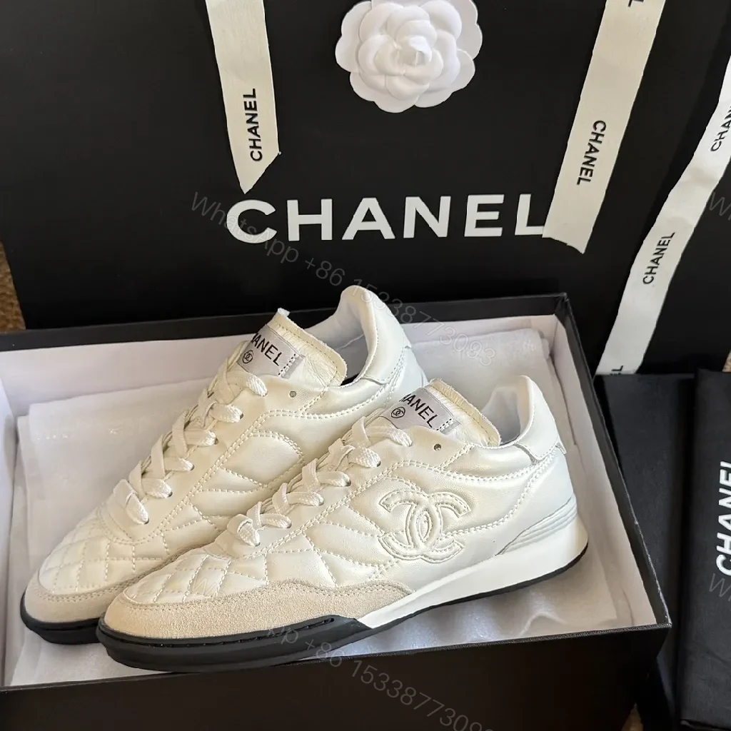 Quilted White Suede Sneaker — Luxe Everyday Comfort — view 1