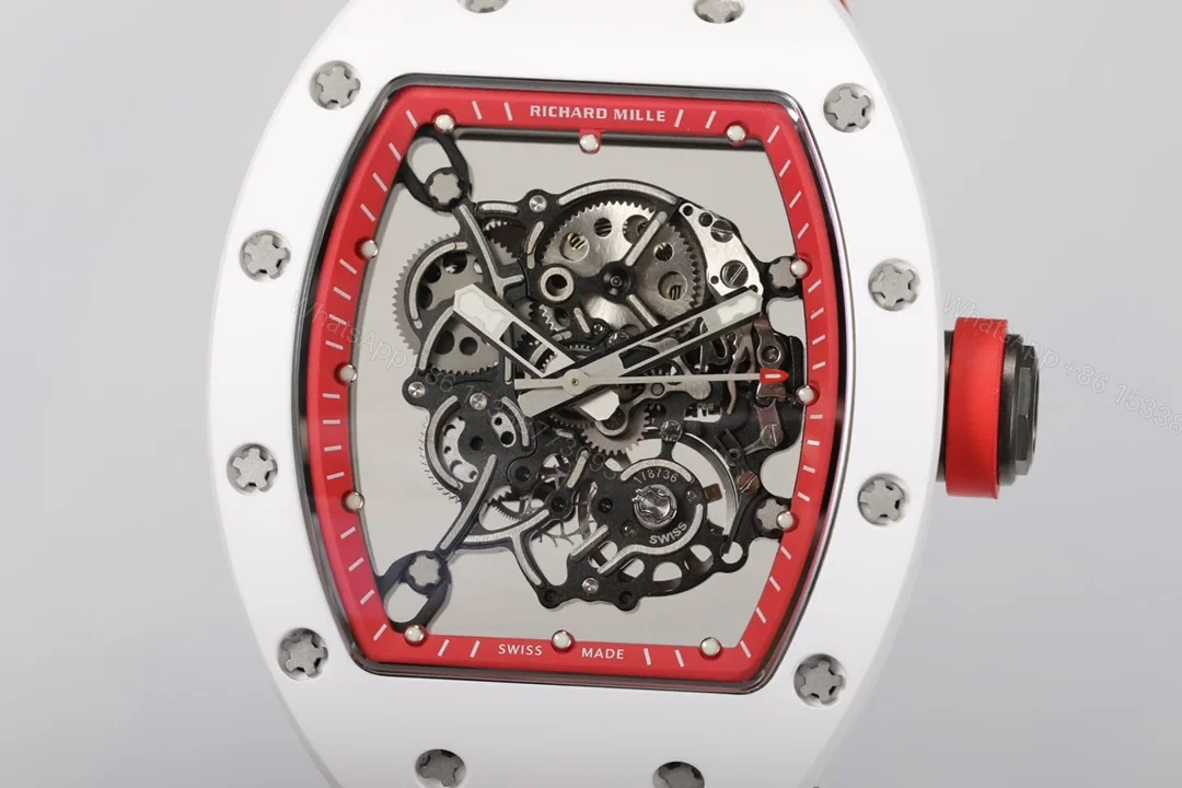 View 5 of Richard Mille RM055 White Ceramic RMUL2 Integrated Movement White Shock Absorber Edition RM055-WC-RMUL2-WHITE-CERAMIC-2100