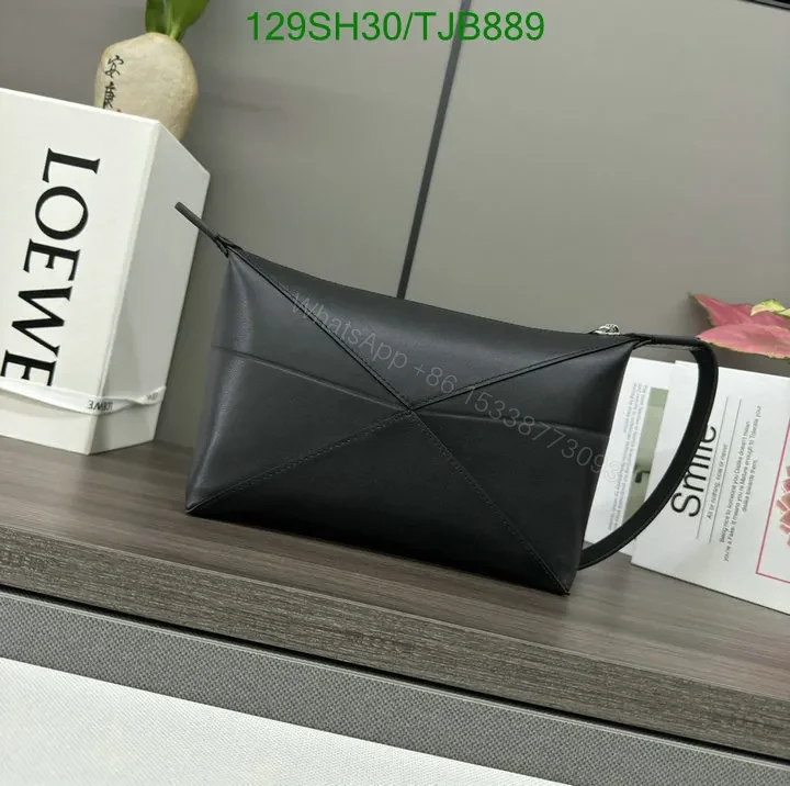 View 27 of Loewe Blue Wash Bag featuring Shiny Calfskin VD403