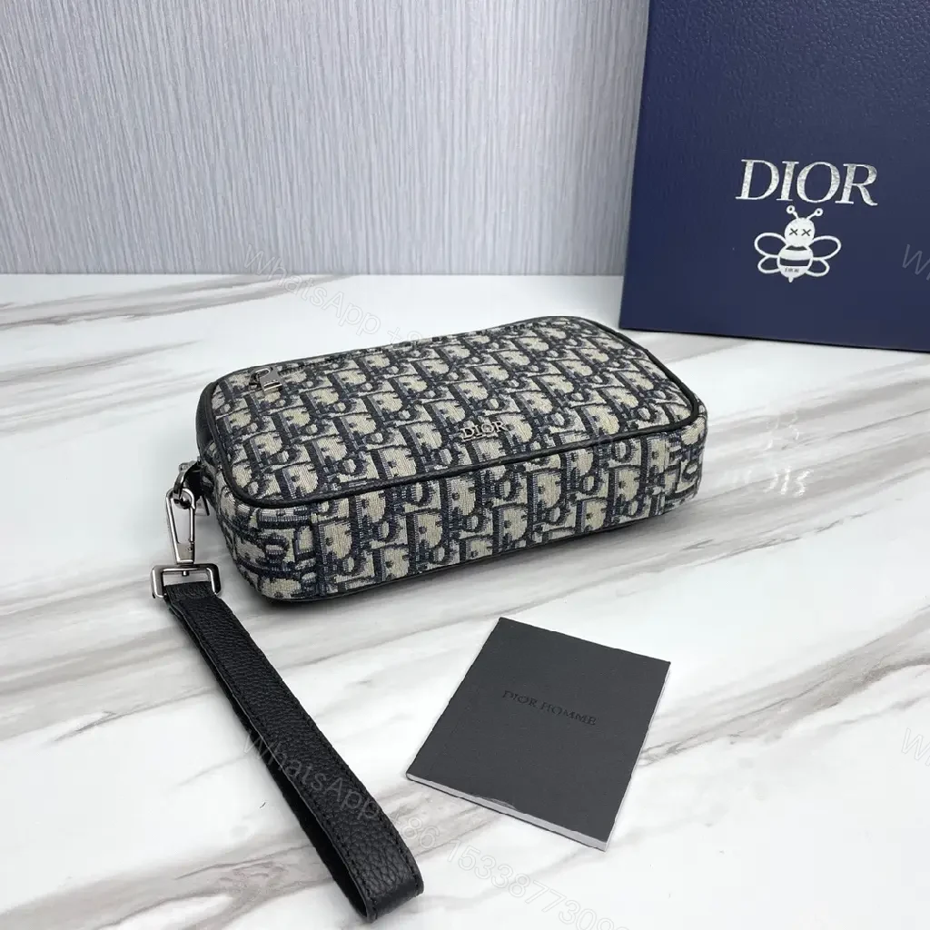 View 4 of Charcoal + Dior Monogram Fabric + Compact Crossbody + Secure Zip + Case