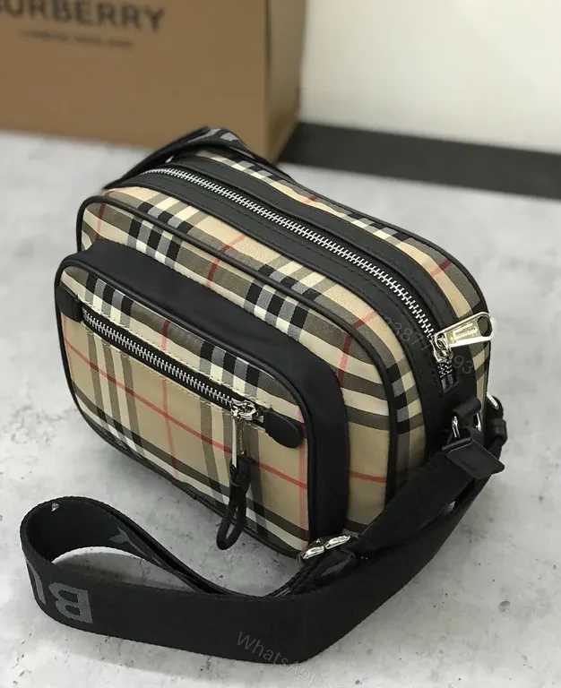 View 6 of Burberry-Style Check Crossbody Bag, Luxe Everyday Essential