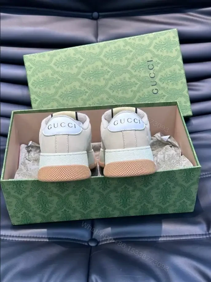 View 7 of GUCCI SCREENER TRAINER SNEAKERS WHITE GG LAME CANVAS – GC173