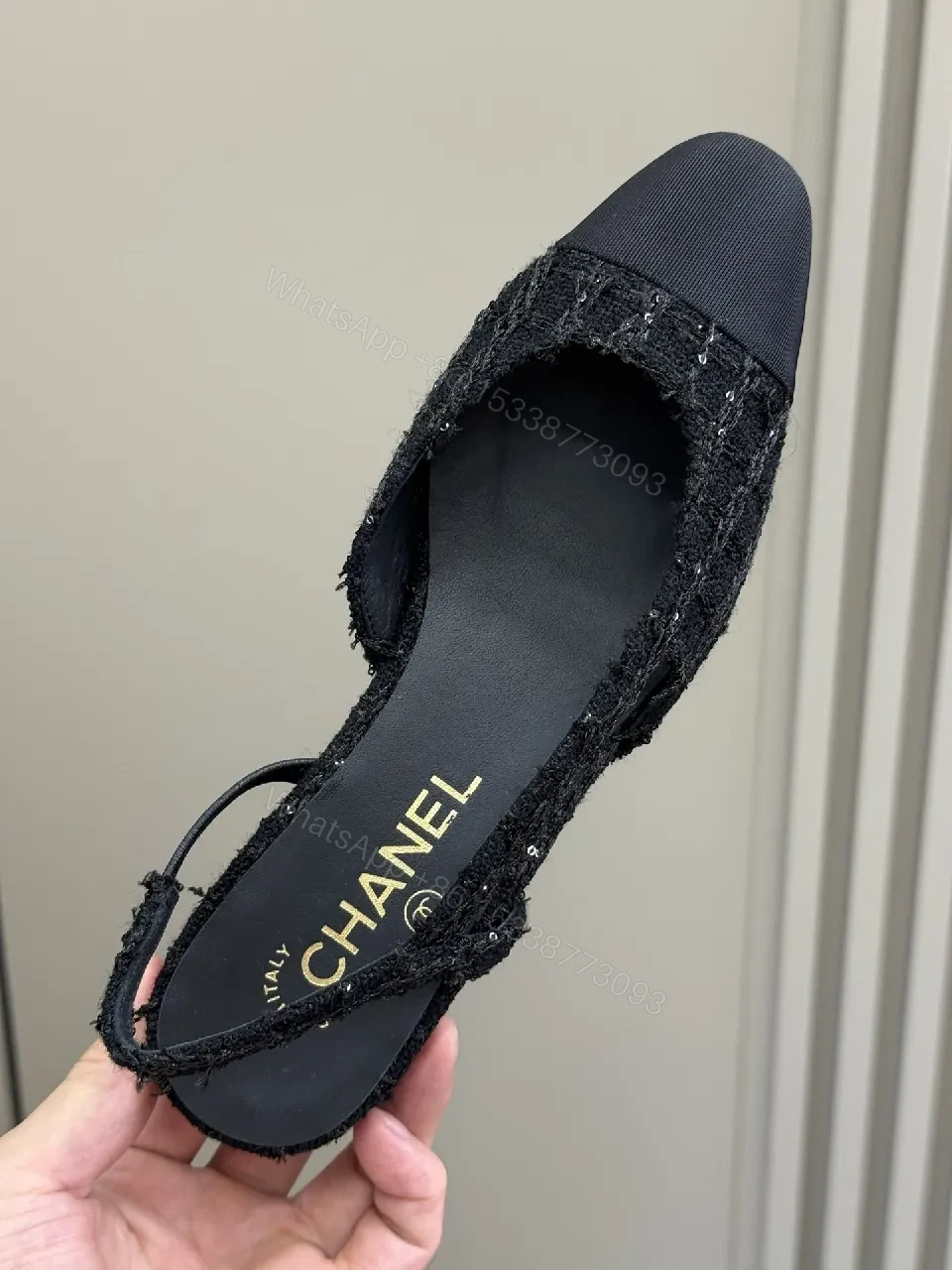 View 3 of Tweed Texture Slingback Pumps: All-Day Glamour, Pointed Toe