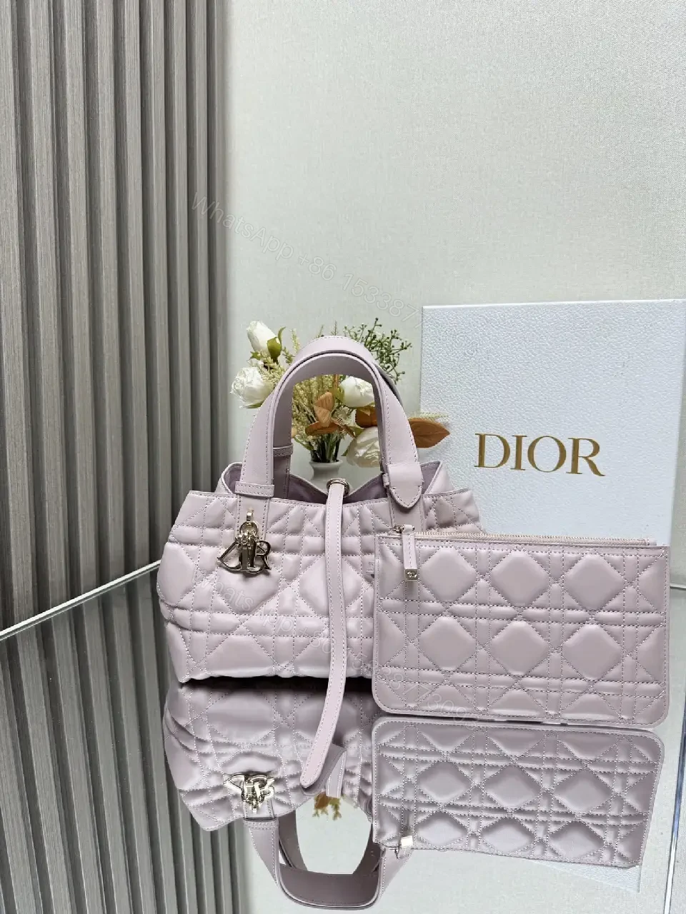 View 7 of Lilac Quilted Handbag Set — Luxe Everyday Chic, 2-Piece