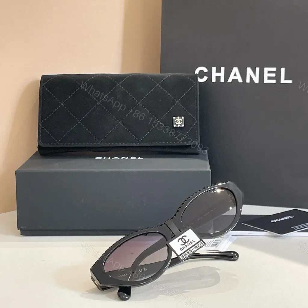 View 8 of Quilted Leather Wallet + Sunglasses Duo: Luxe, Discreet Style