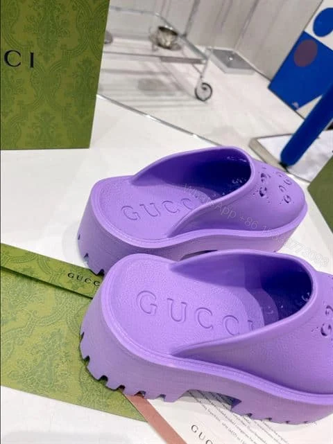 View 7 of GUCCI WONMEN’S PLATFORM PERFORATED G SANDAL – SDG015