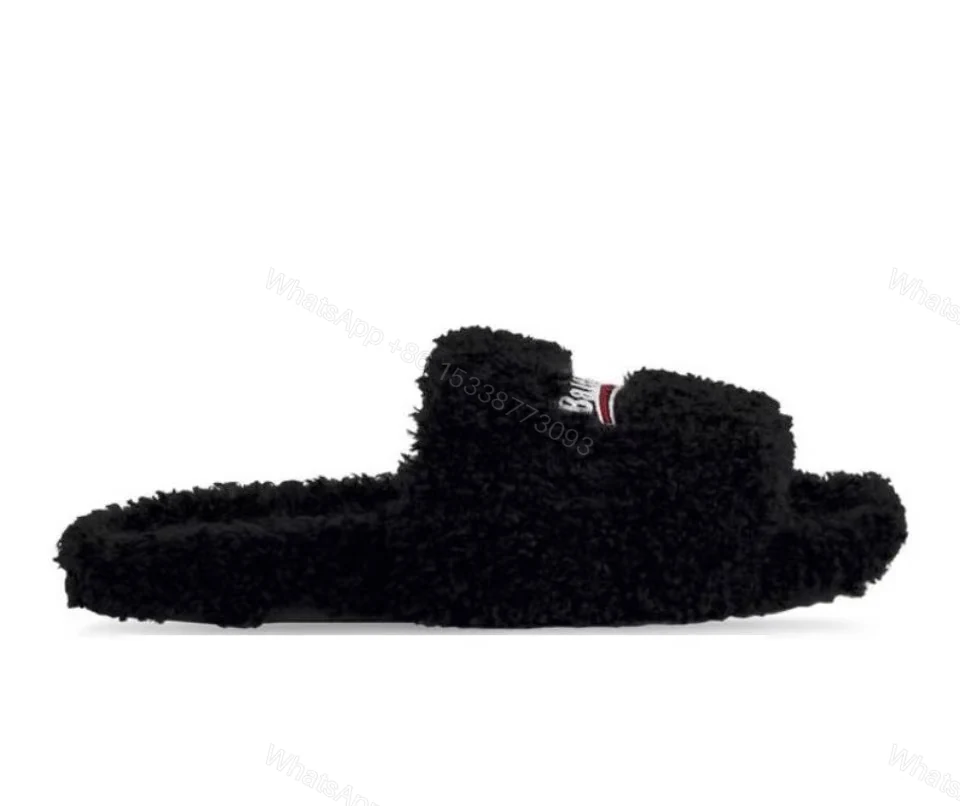 View 2 of Balenciaga Furry Slide Black 654747W2DO11096
