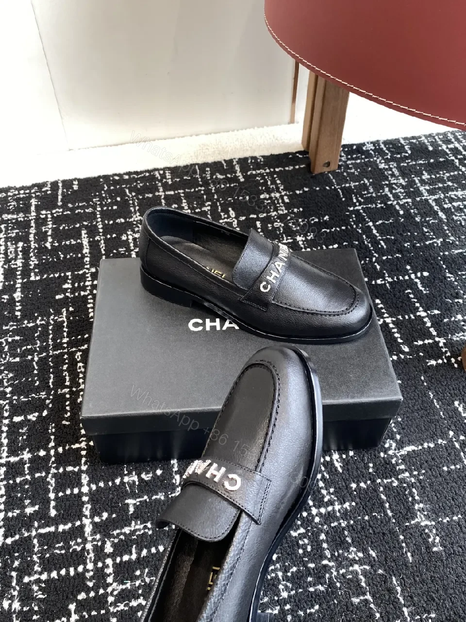 View 5 of Chic Slip-On Loafers: Luxury Leather, Signature Branding