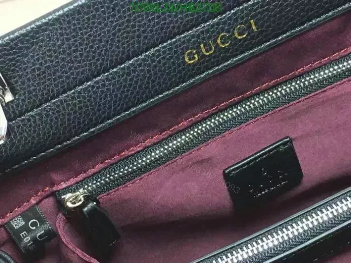 View 6 of Gucci Knockoff Black Zumi Medium Top Handle Bag HB27001