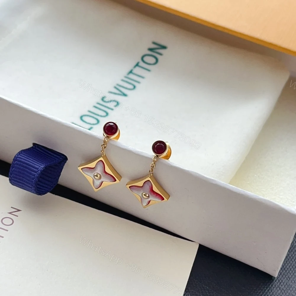 View 3 of LOUIS VUITTON COLOR BLOSSOM BB STAR EARRINGS RED GOLD