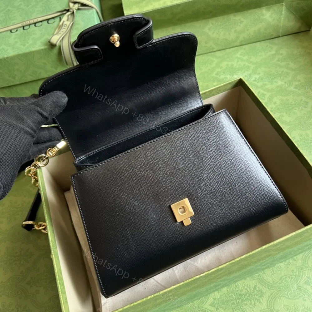 View 8 of Gucci Horsebit 1955 Mini Bag Black 22Cm