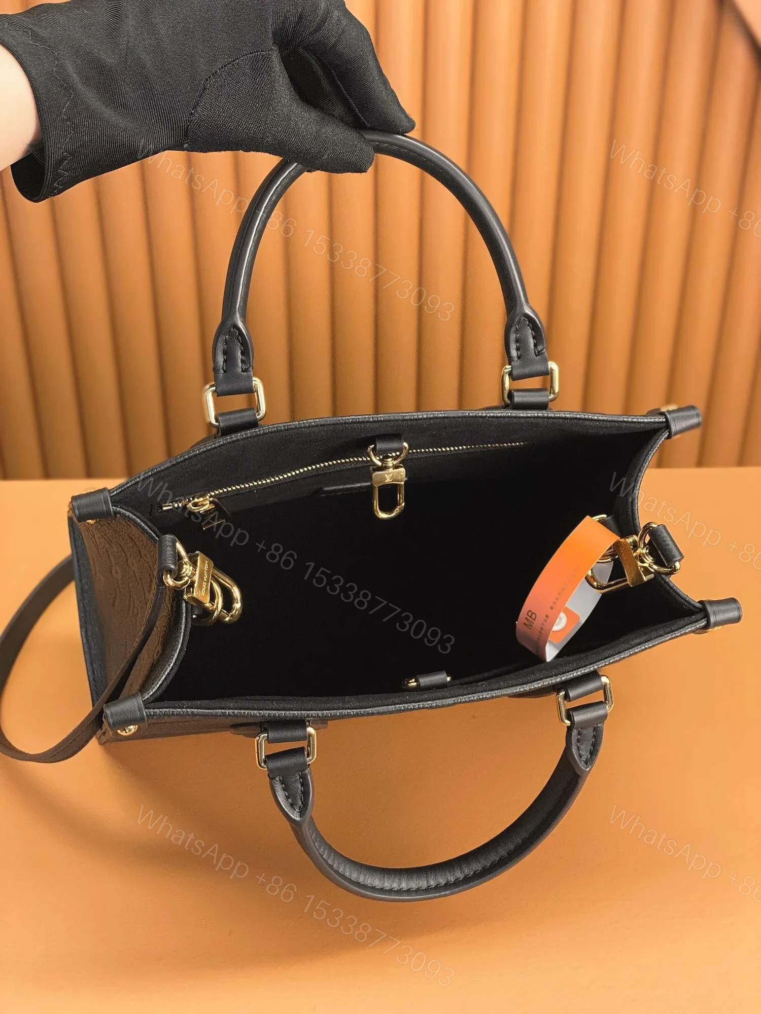 View 4 of Louis Vuitton LV On The Go PM Tote Bag Black Handbags 25cm