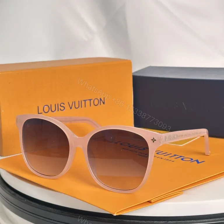 View 6 of Louis Vuitton Premium Sunglasses - Black Acetate, Polarized UV400, Spring Hinges