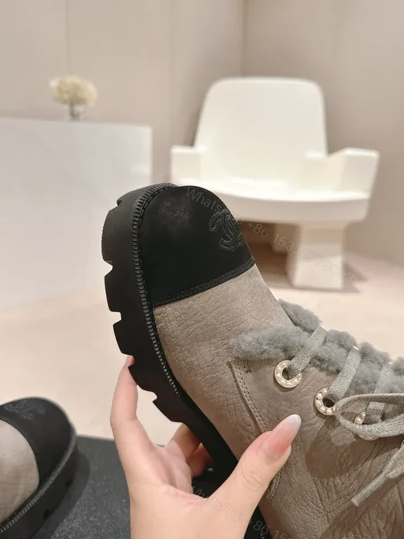 View 8 of Chanel-Inspired Warm Winter Boots with Luxe Stingray Texture