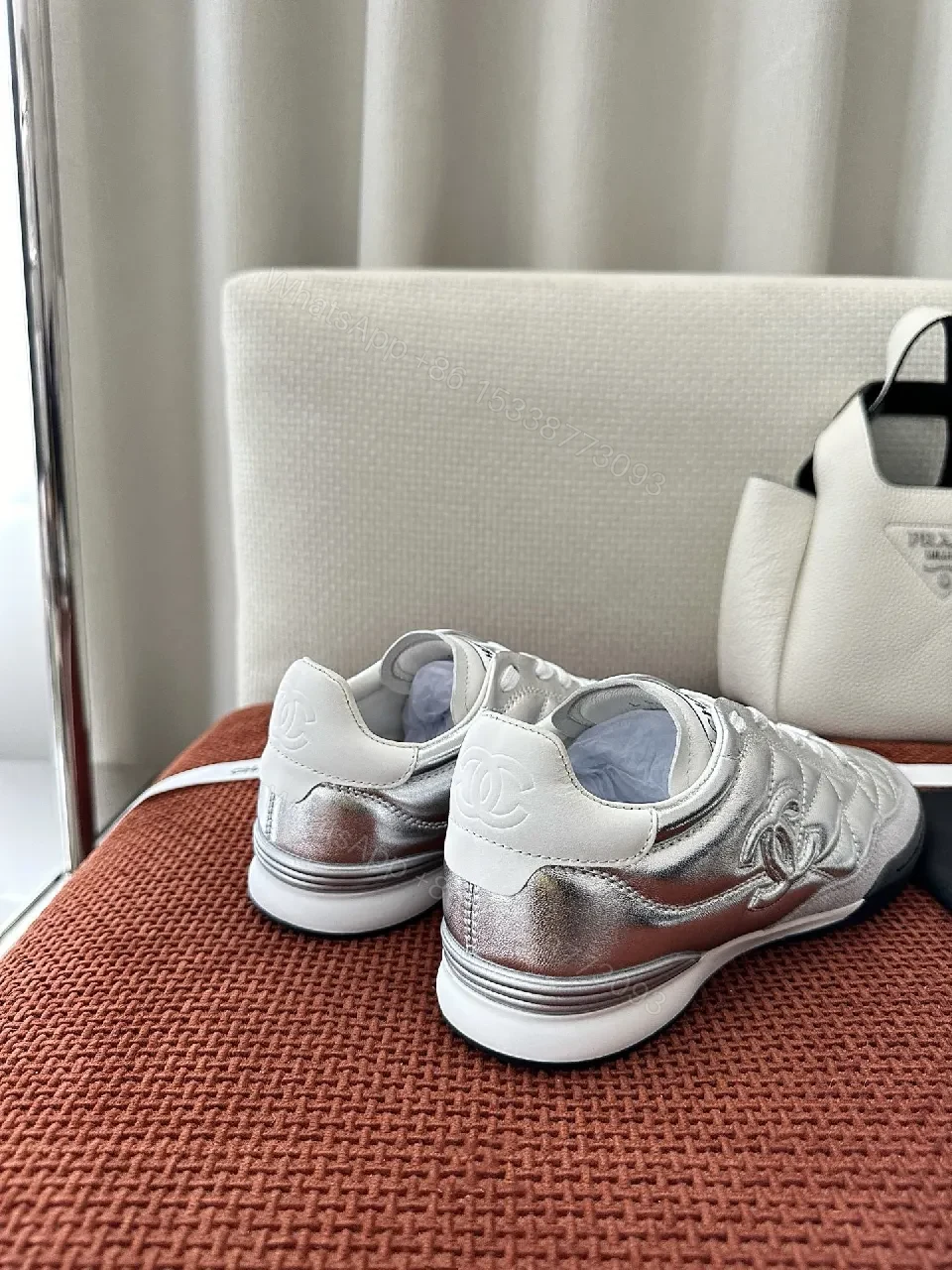View 4 of Metallic Quilted High-Tops: Luxe Sport-Luxe Sneakers