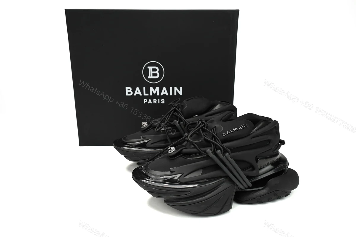 BALMAIN Multikolor Buty sportowe Black YM1VJ309 — view 2