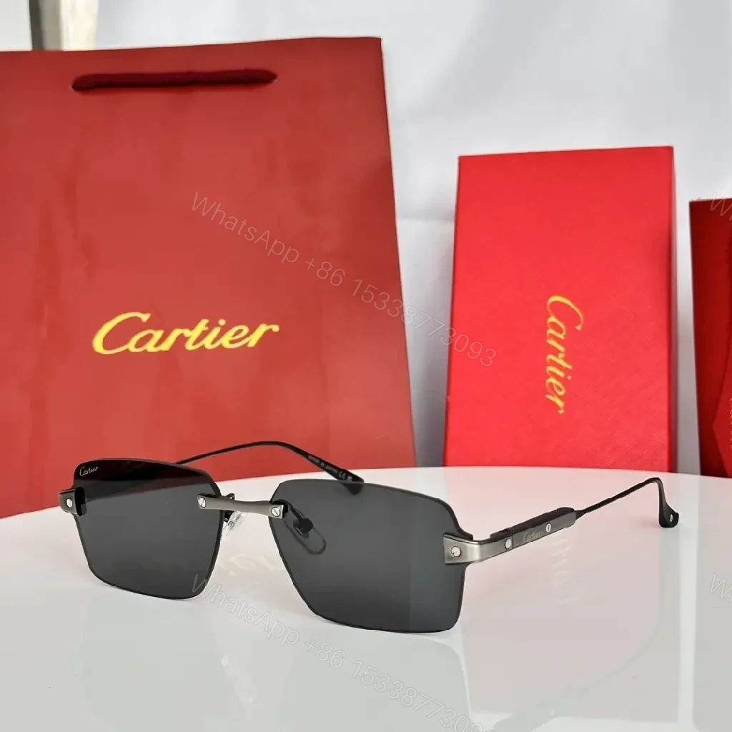 View 2 of Chic Rectangular Sunglasses: Luxe Hardware, Gold-Tone Edge