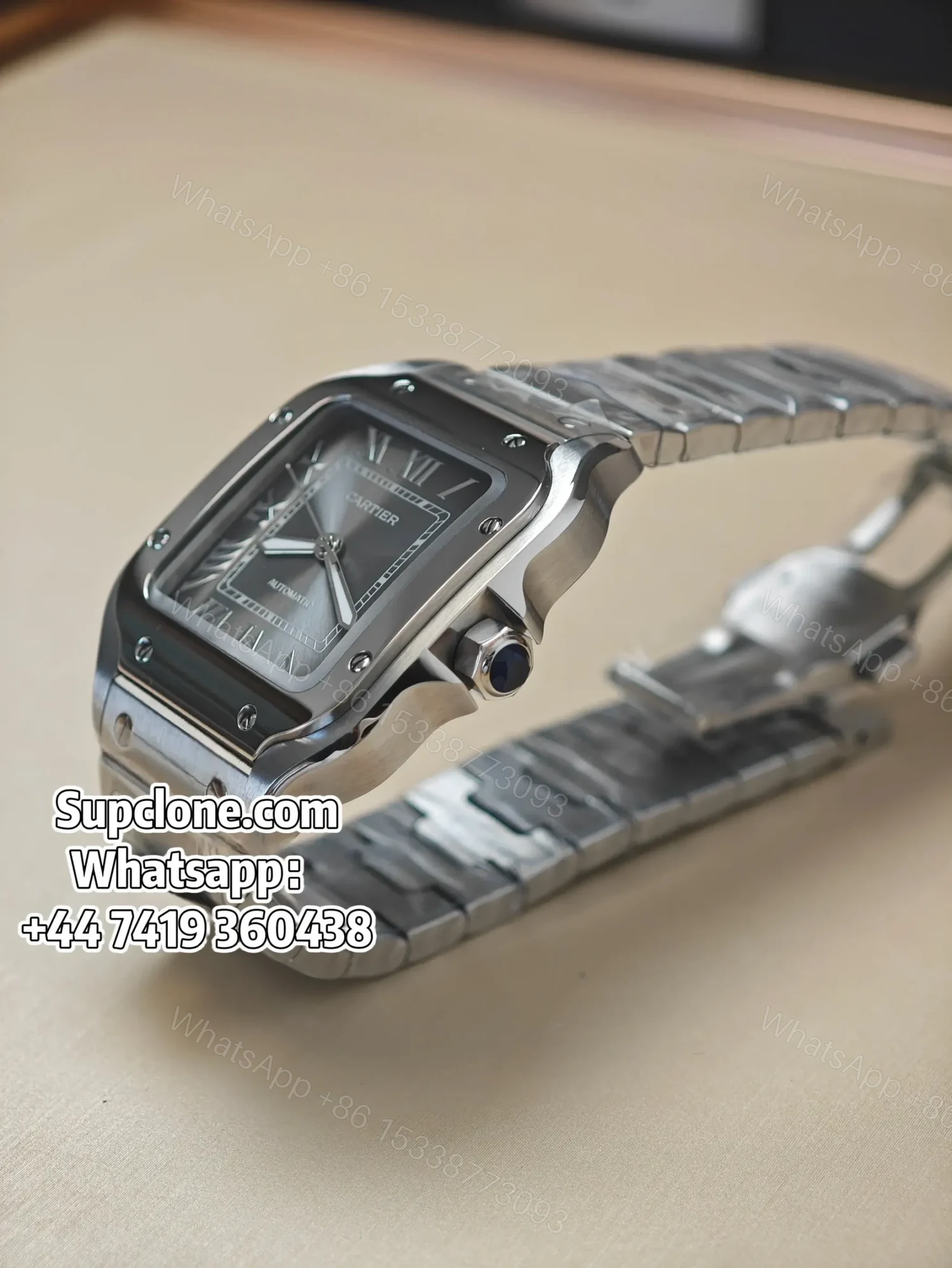 View 4 of Cartier Santos WSSA0029 35.1mm Grey Dial Super Clone Watch