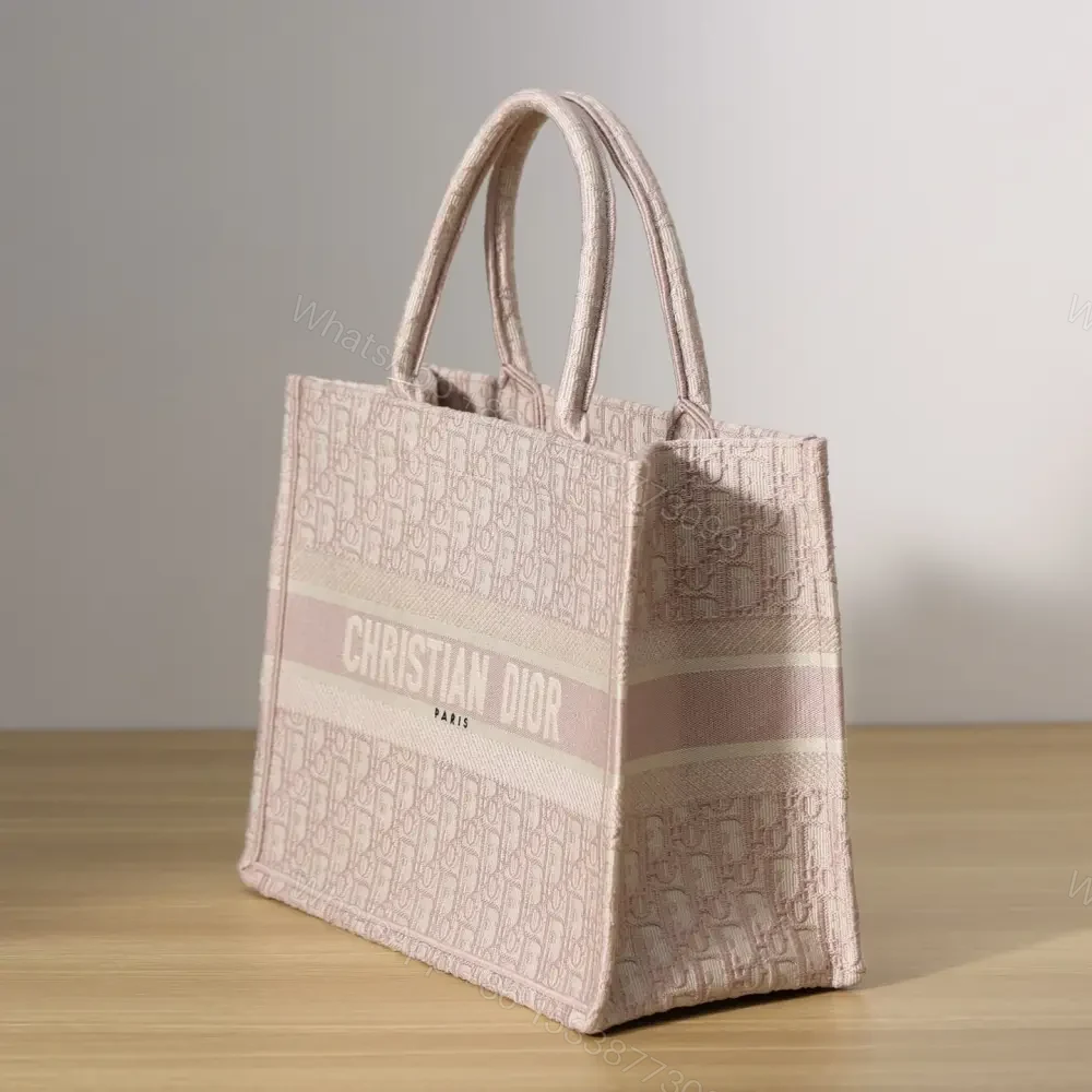 View 3 of 高仿Dior*BookTote系列Oblique印花粉色M免檢版