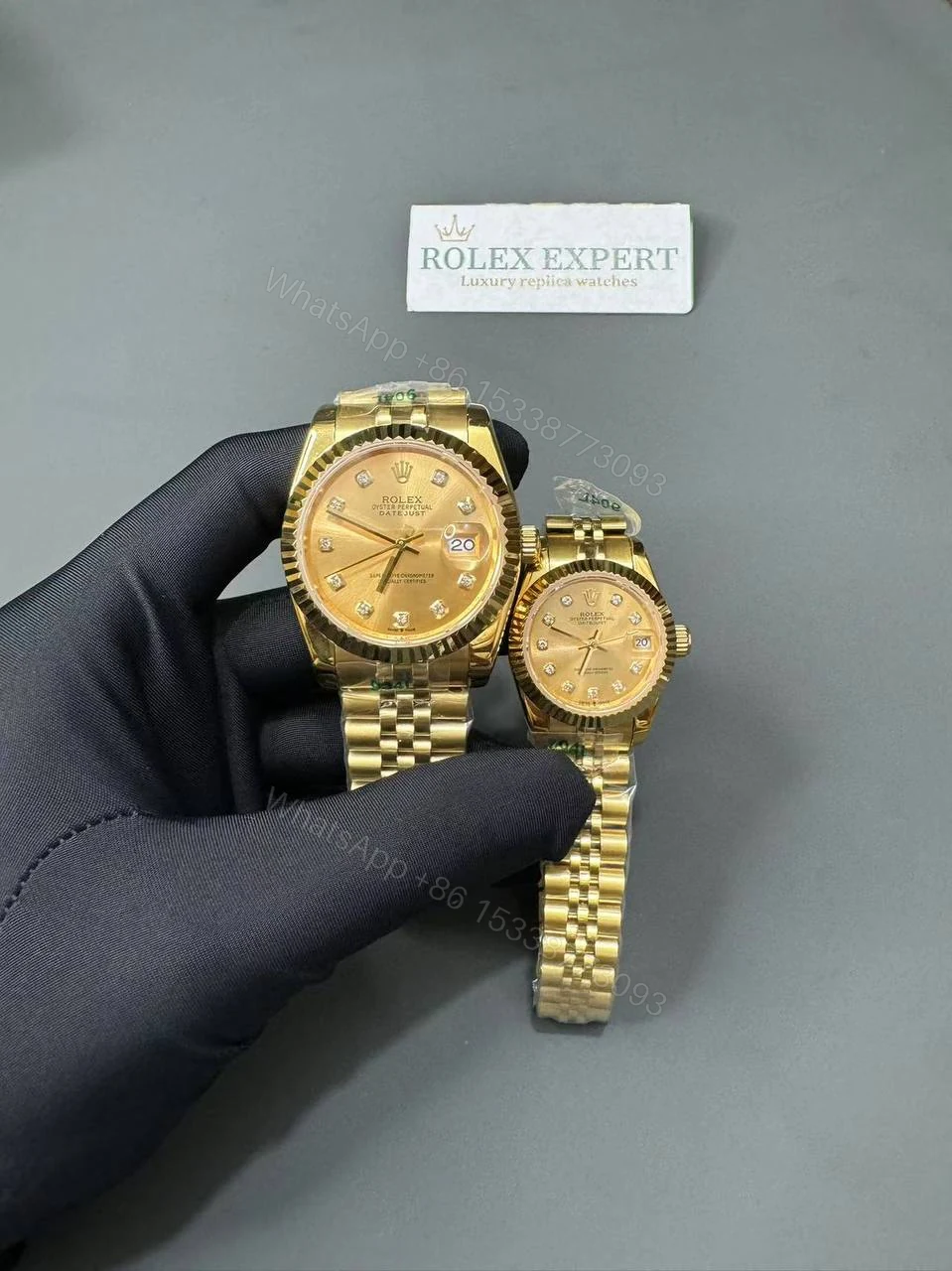 View 10 of Replica Rolex Datejust RG/RG Jub Gold/Dial 36/28 mm