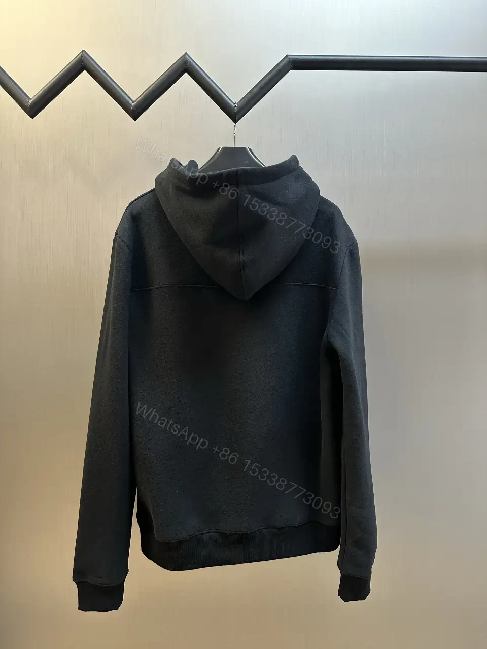 View 8 of Black Premium Hoodie: Luxe Logo, Cozy Fleece, Classic Pullover