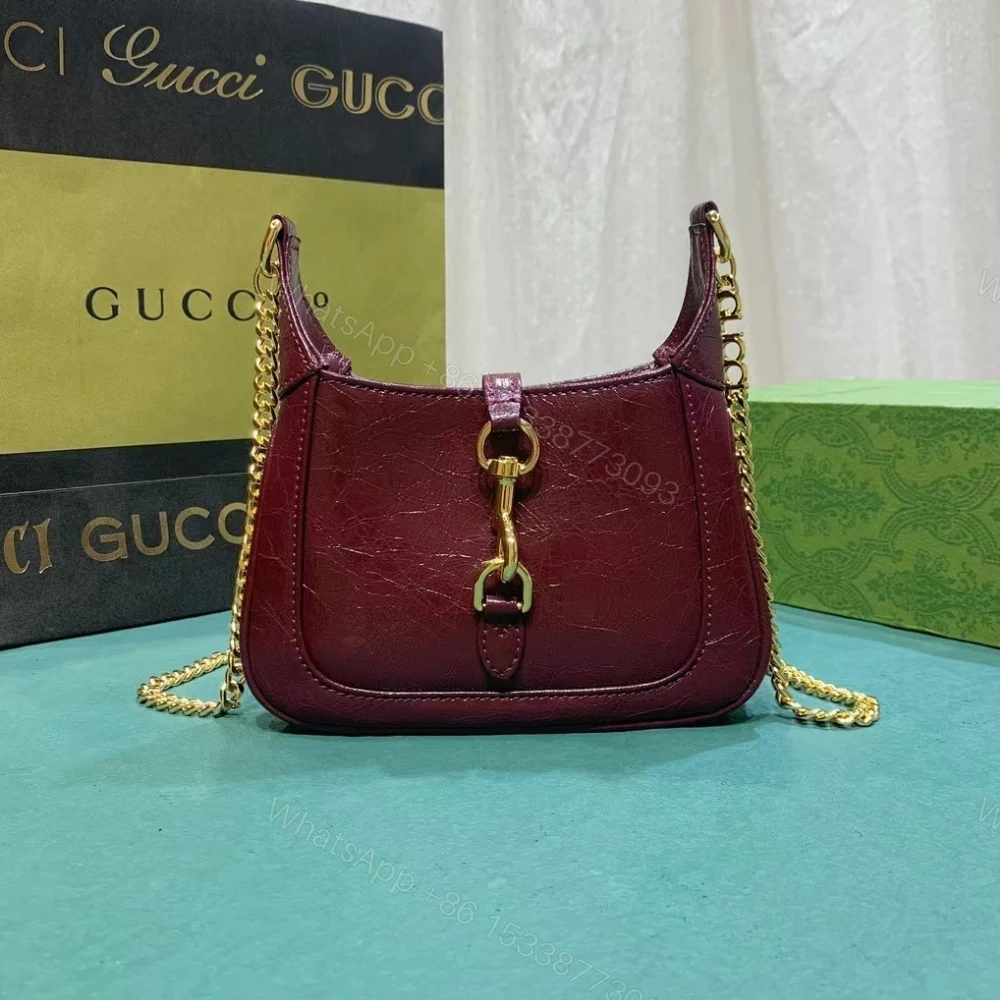 View 2 of Gucci Jackie Notte Mini Bag Rosso Ancora Red 19Cm